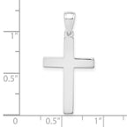 FJC Finejewelers 10 kt White Gold Themed Cross Charm 50.25 mm x 15 mm