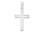 FJC Finejewelers 10 kt White Gold Themed Cross Charm 50.25 mm x 15 mm