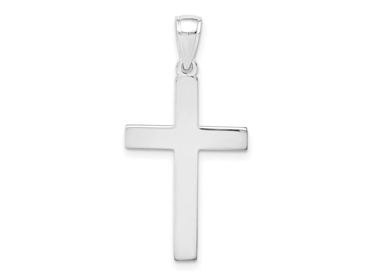 FJC Finejewelers 10 kt White Gold Themed Cross Charm 50.25 mm x 15 mm