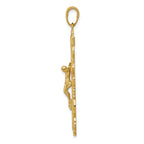 FJC Finejewelers 10 kt Yellow Gold Crucifix Charm 44 x 24 mm