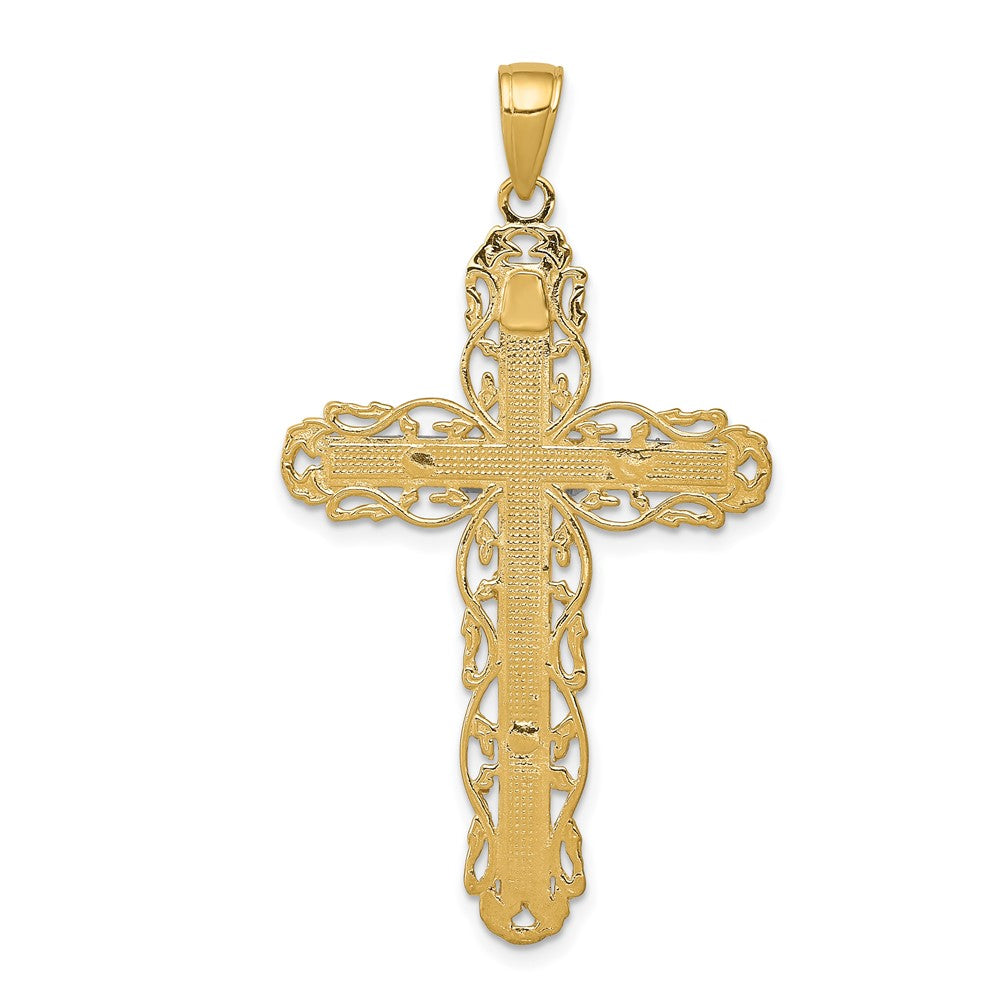 FJC Finejewelers 10 kt Yellow Gold Crucifix Charm 44 x 24 mm