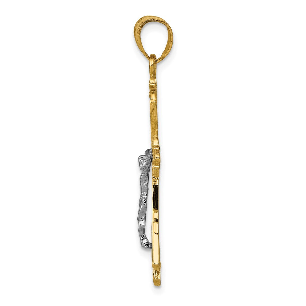 FJC Finejewelers 10 kt Two Tone Gold Two-tone Charm 35 x 19 mm