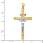 FJC Finejewelers 10 kt Two Tone Gold Two-tone INRI Crucifix Charm 51 x 24 mm