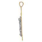 FJC Finejewelers 10 kt Two Tone Gold Two-tone INRI Crucifix Charm 51 x 24 mm