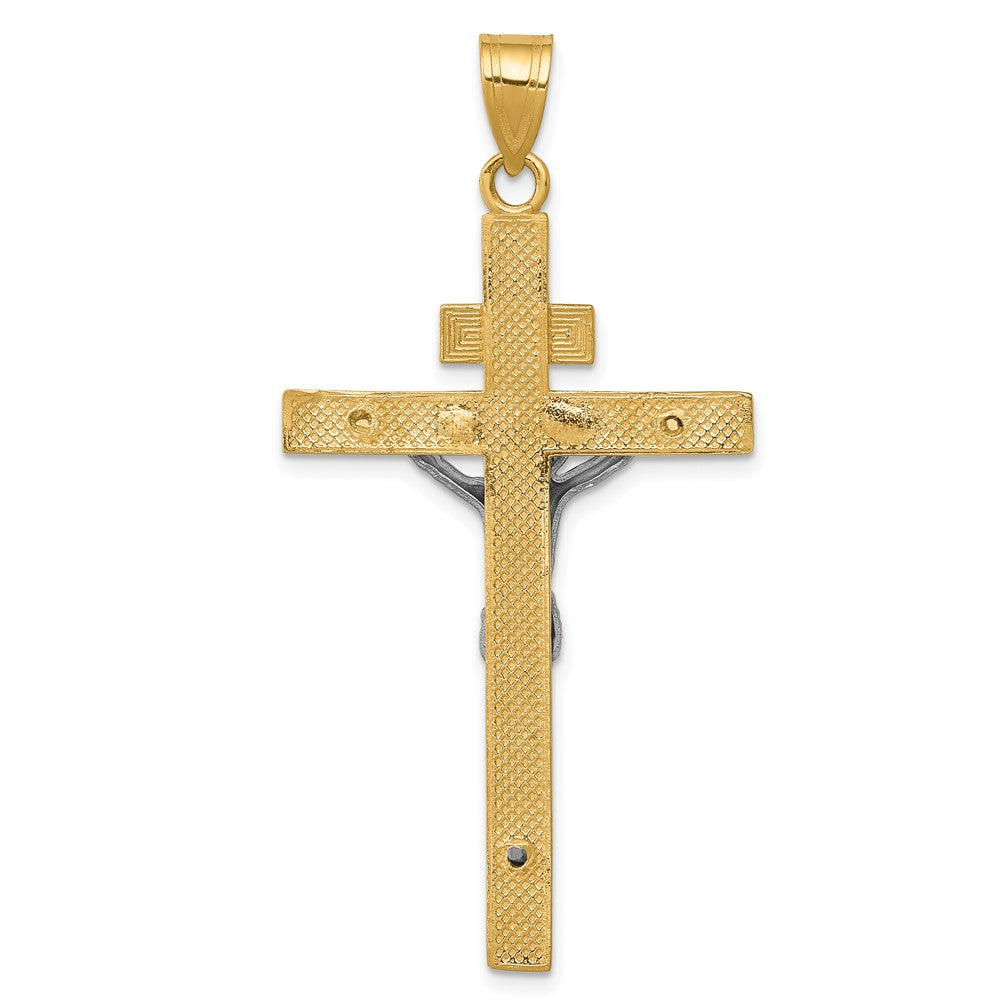 FJC Finejewelers 10 kt Two Tone Gold Two-tone INRI Crucifix Charm 51 x 24 mm