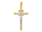 FJC Finejewelers 10 kt Two Tone Gold Two-tone INRI Crucifix Charm 51 x 24 mm