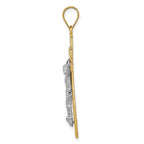 FJC Finejewelers 10 kt Two Tone Gold Two-tone INRI Crucifix Charm 44 x 21 mm