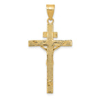 FJC Finejewelers 10 kt Two Tone Gold Two-tone INRI Crucifix Charm 44 x 21 mm