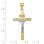 FJC Finejewelers 10 kt Two Tone Gold Two-tone INRI Crucifix Charm 44 x 21 mm