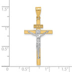 FJC Finejewelers 10 kt Two Tone Gold Two-tone INRI Crucifix Charm 37 x 17 mm