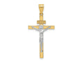 FJC Finejewelers 10 kt Two Tone Gold Two-tone INRI Crucifix Charm 37 x 17 mm