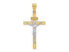 FJC Finejewelers 10 kt Two Tone Gold Two-tone INRI Crucifix Charm 37 x 17 mm