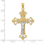 FJC Finejewelers 10 kt Two Tone Gold Two-tone INRI Crucifix Charm 48 x 28 mm