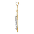 FJC Finejewelers 10 kt Two Tone Gold Two-tone INRI Crucifix Charm 48 x 28 mm