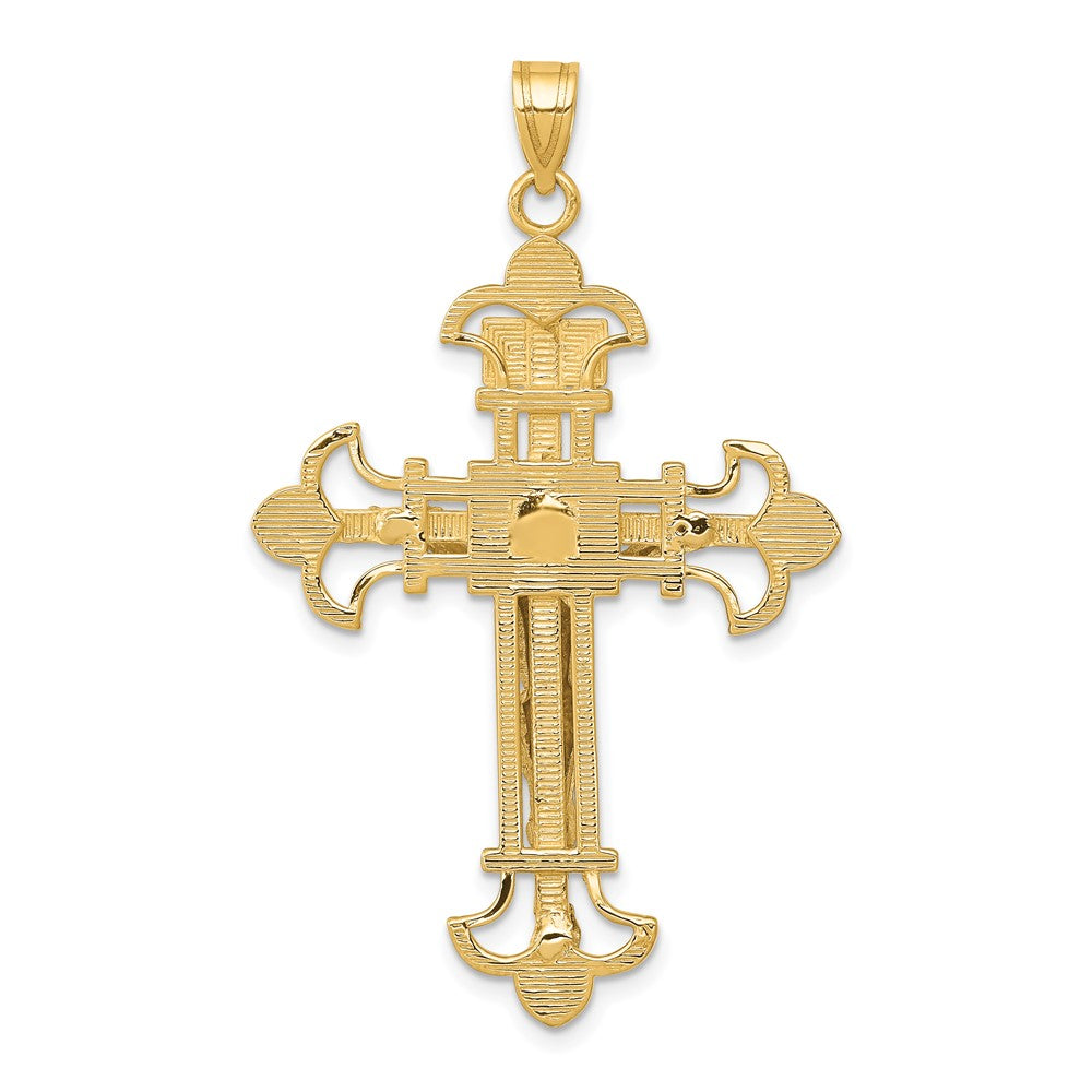 FJC Finejewelers 10 kt Two Tone Gold Two-tone INRI Crucifix Charm 48 x 28 mm