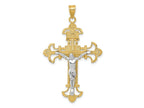 FJC Finejewelers 10 kt Two Tone Gold Two-tone INRI Crucifix Charm 48 x 28 mm