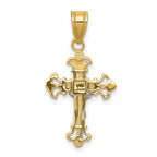 FJC Finejewelers 10 kt Two Tone Gold Two-tone INRI Crucifix Charm 26 x 14 mm