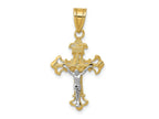 FJC Finejewelers 10 kt Two Tone Gold Two-tone INRI Crucifix Charm 26 x 14 mm