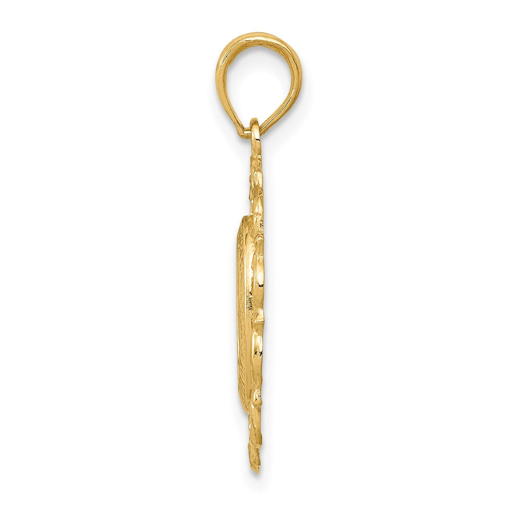 FJC Finejewelers 10 kt Yellow Gold Oval Miraculous Medal Charm 26 x 15 mm