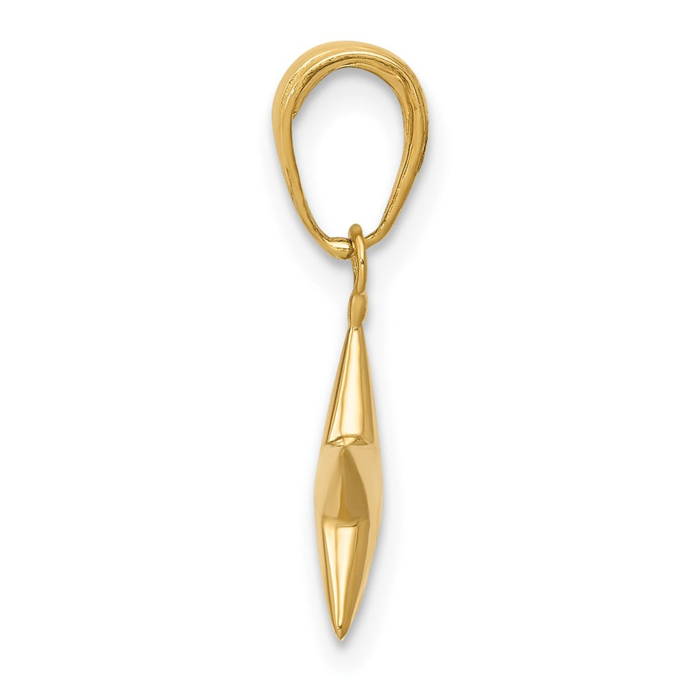 FJC Finejewelers 10 kt Yellow Gold Small Polished 3-D Star Charm 17 x 11 mm