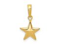 FJC Finejewelers 10 kt Yellow Gold Small Polished 3-D Star Charm 17 x 11 mm