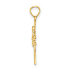 FJC Finejewelers 10 kt Yellow Gold Praying Boy Cross Charm 24 x 14 mm