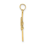 FJC Finejewelers 10 kt Yellow Gold Praying Girl Cross Charm 24 x 14 mm