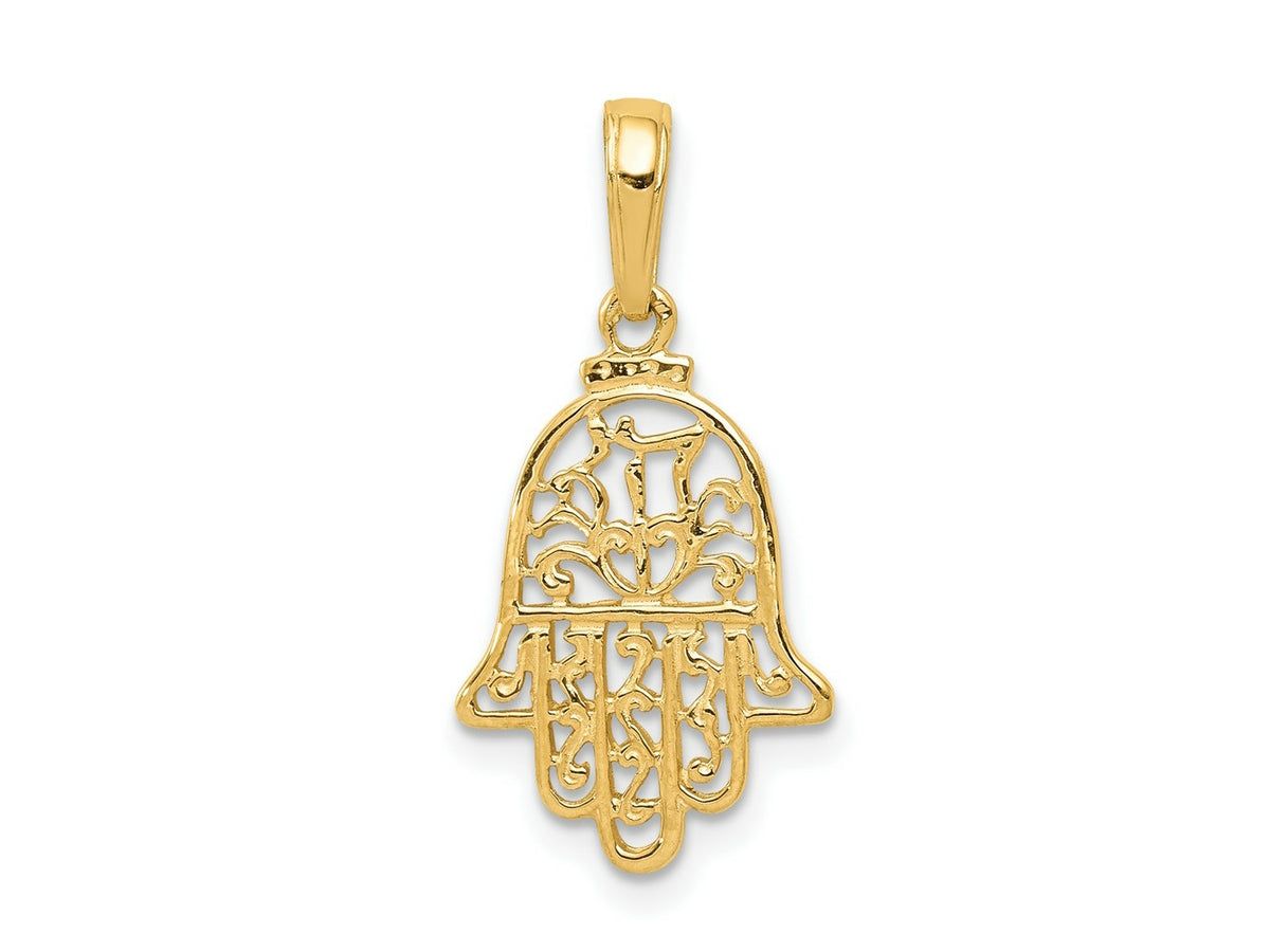 FJC Finejewelers 10 kt Yellow Gold Chamseh Charm 23 x 12 mm