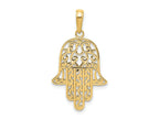 FJC Finejewelers 10 kt Yellow Gold Chamseh Charm 30 x 15 mm
