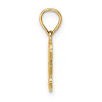 FJC Finejewelers 10 kt Yellow Gold Polished and Textured I HEART YOU Charm 14 x 12 mm