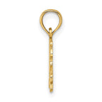 FJC Finejewelers 10 kt Yellow Gold TODAY TOMORROW AND FOREVER Charm 12 x 19 mm