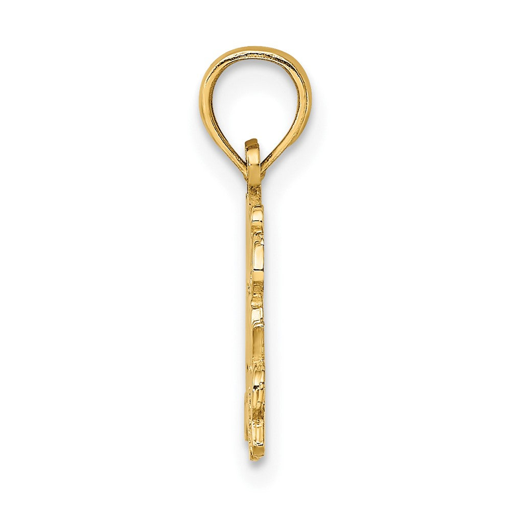 FJC Finejewelers 10 kt Yellow Gold TODAY TOMORROW AND FOREVER Charm 12 x 19 mm