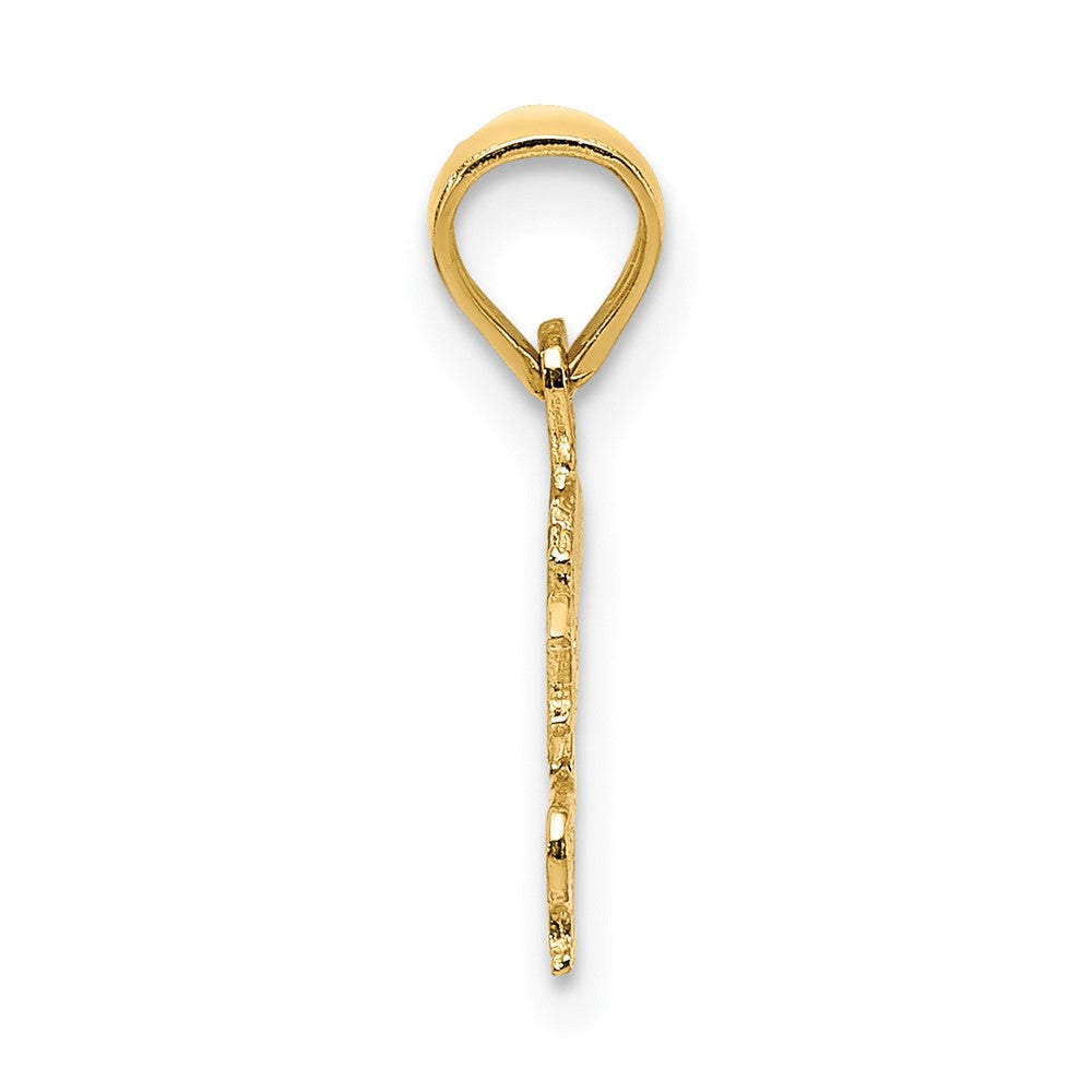 FJC Finejewelers 10 kt Yellow Gold BORN TO SHOP Charm 8 x 13 mm
