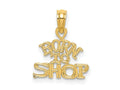 FJC Finejewelers 10 kt Yellow Gold BORN TO SHOP Charm 8 x 13 mm