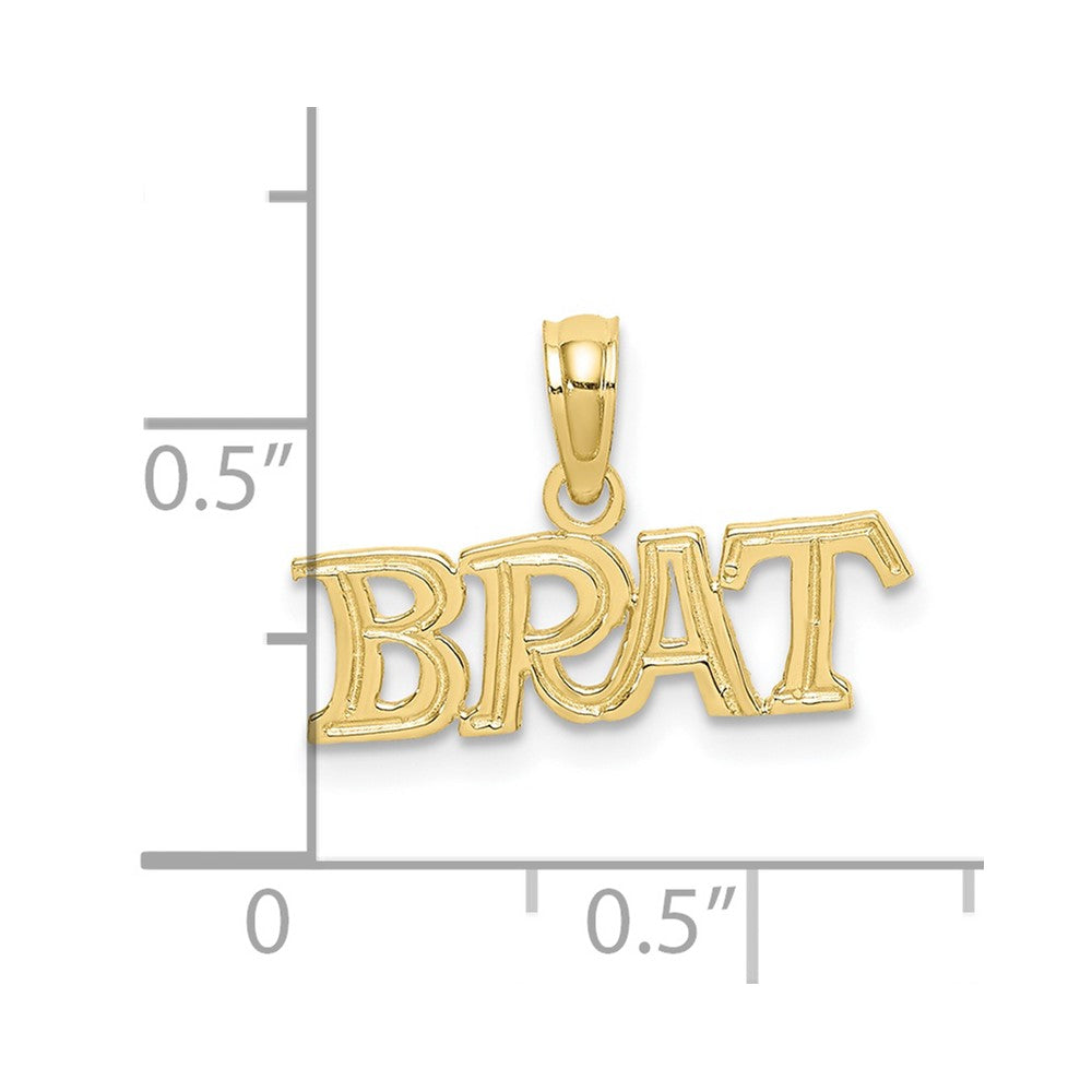 FJC Finejewelers 10 kt Yellow Gold Polished BRAT Charm 5 x 18 mm