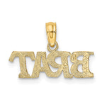 FJC Finejewelers 10 kt Yellow Gold Polished BRAT Charm 5 x 18 mm