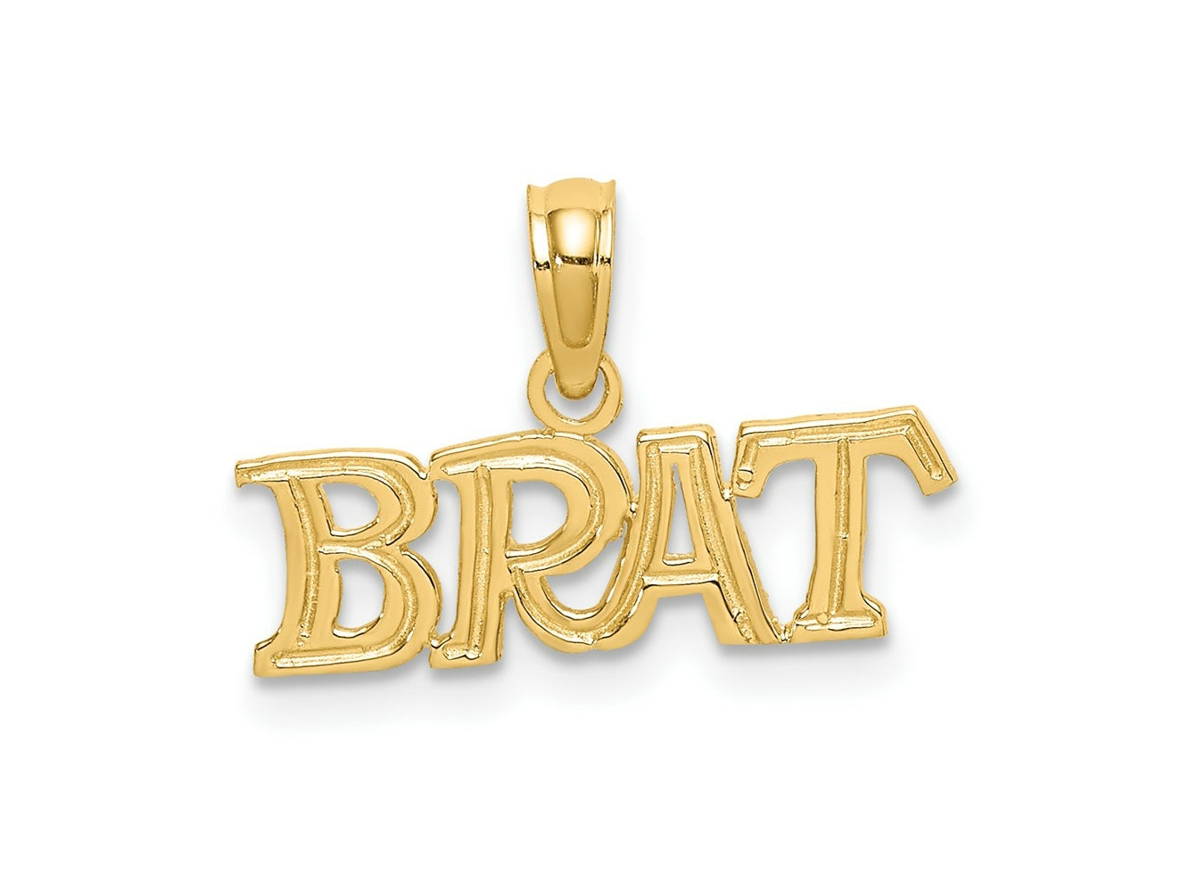 FJC Finejewelers 10 kt Yellow Gold Polished BRAT Charm 5 x 18 mm