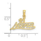 FJC Finejewelers 10 kt Yellow Gold #1 NANA Script Charm 14 x 21 mm