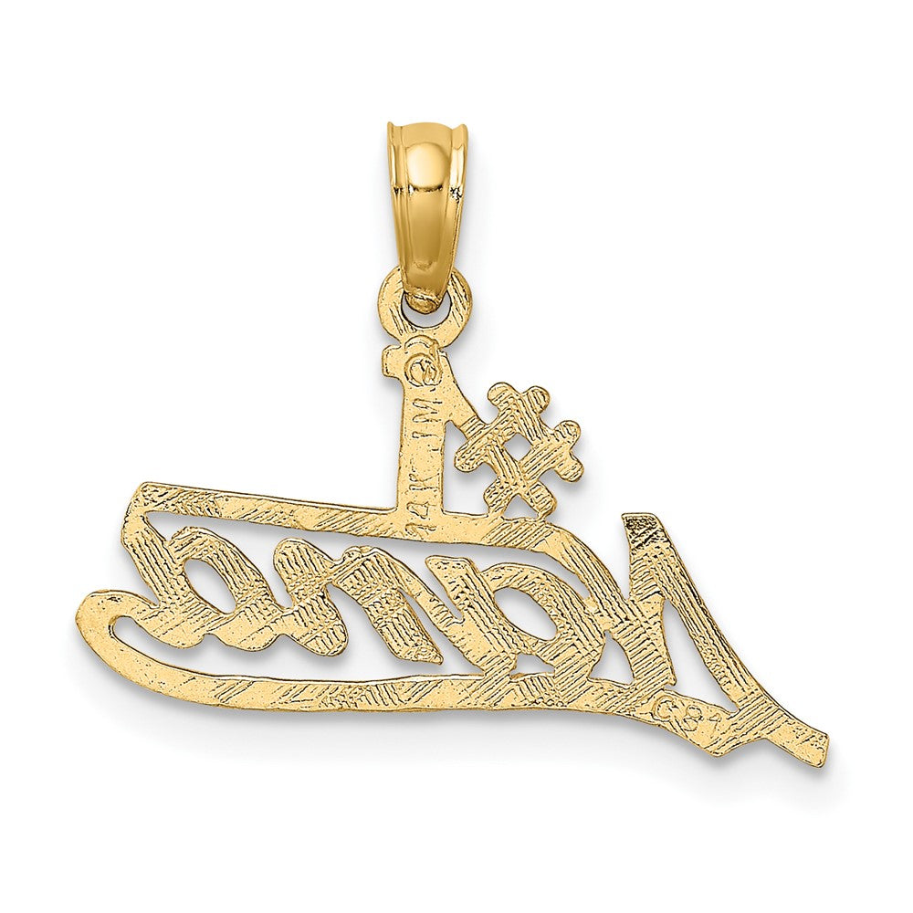 FJC Finejewelers 10 kt Yellow Gold #1 NANA Script Charm 14 x 21 mm