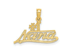 FJC Finejewelers 10 kt Yellow Gold #1 NANA Script Charm 14 x 21 mm