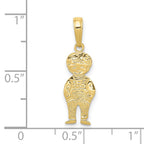 FJC Finejewelers 10 kt Yellow Gold Boy with Hands in Pocket Charm 23 x 8 mm