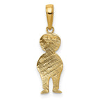 FJC Finejewelers 10 kt Yellow Gold Boy with Hands in Pocket Charm 23 x 8 mm