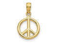FJC Finejewelers 10 kt Yellow Gold Polished Peace Symbol Charm 15 x 10 mm
