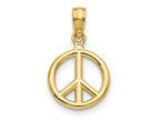 FJC Finejewelers 10 kt Yellow Gold Polished Peace Symbol Charm 15 x 10 mm