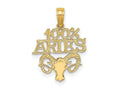 FJC Finejewelers 10 kt Yellow Gold 100% ARIES Zodiac Charm 19 x 14 mm
