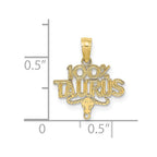 FJC Finejewelers 10 kt Yellow Gold 100% TAURUS Zodiac Charm 15 x 14 mm