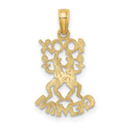 FJC Finejewelers 10 kt Yellow Gold 100% GEMINI Zodiac Charm 19 x 11 mm