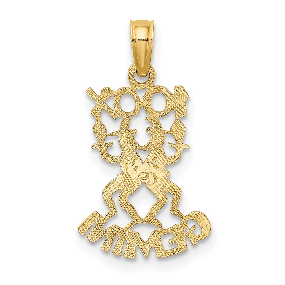 FJC Finejewelers 10 kt Yellow Gold 100% GEMINI Zodiac Charm 19 x 11 mm