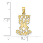 FJC Finejewelers 10 kt Yellow Gold 100% GEMINI Zodiac Charm 19 x 11 mm