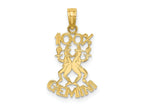 FJC Finejewelers 10 kt Yellow Gold 100% GEMINI Zodiac Charm 19 x 11 mm